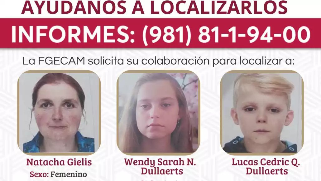 Desaparecen Natacha y sus hijos en Campeche: búsqueda activa