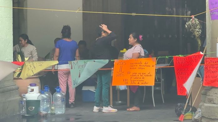 Sección 22 retira protesta del Palacio de Gobierno en Oaxaca
