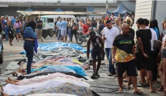 132 muertos en operativo policial más letal en Río de Janeiro