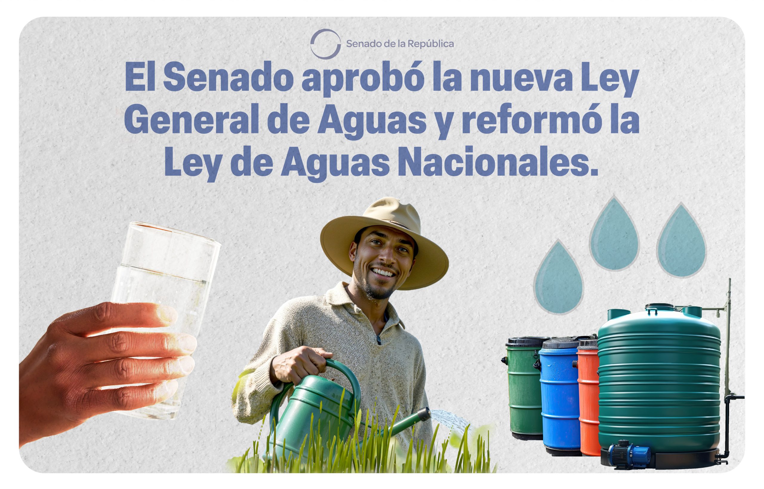 Ley General de Aguas: Senado da luz verde y la envía al Ejecutivo para su publicación