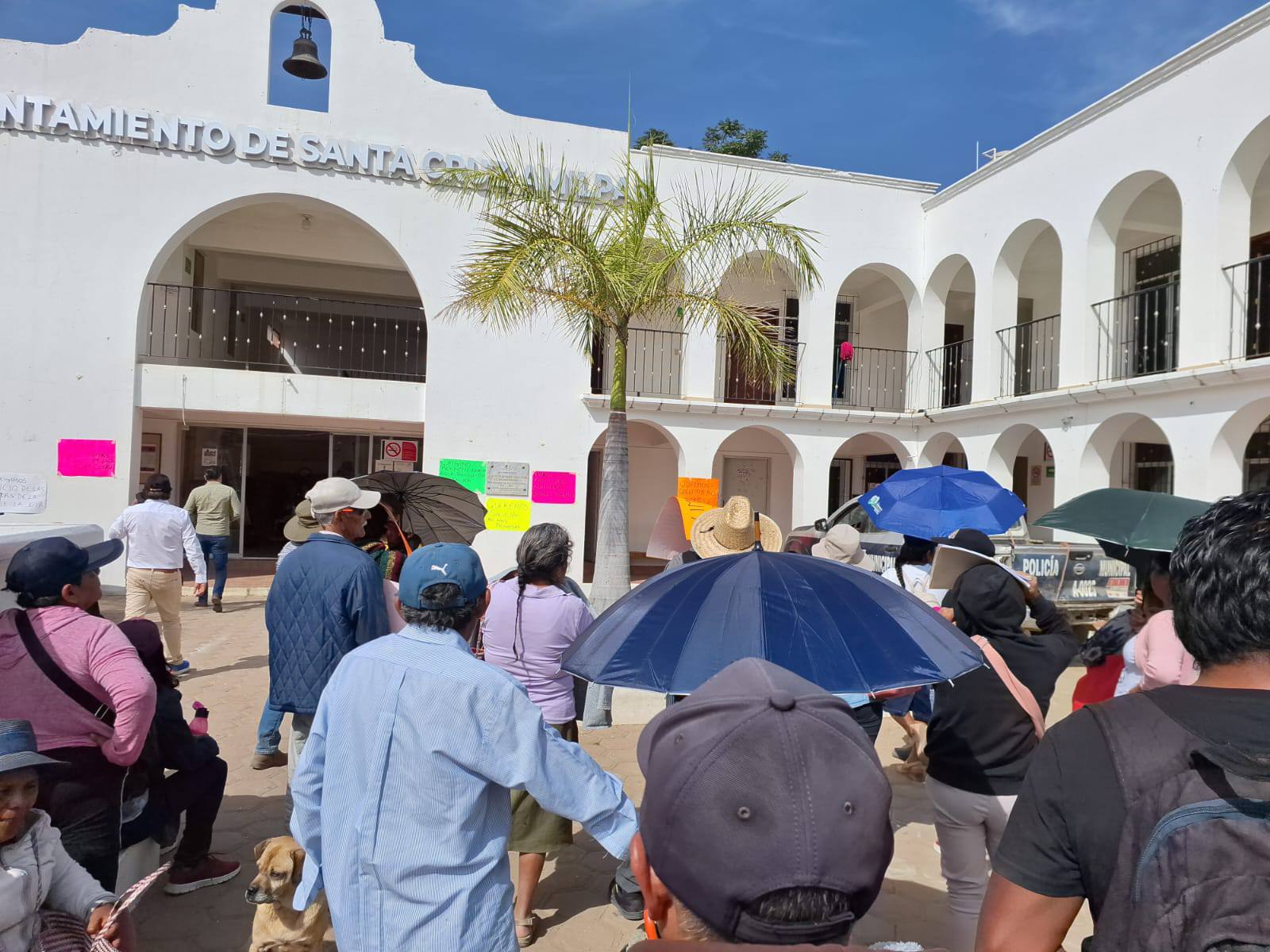 Protestas por Desabasto de Agua Escalan en Santa Cruz Amilpas; Edil Cristian Baruch Castellanos, Bajo Presión