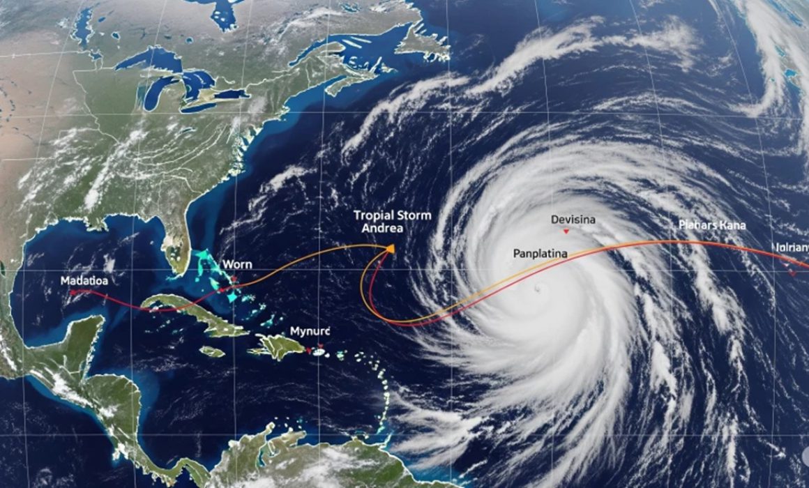 Tormenta Tropical Andrea se Debilita Sin Amenazar a Quintana Roo