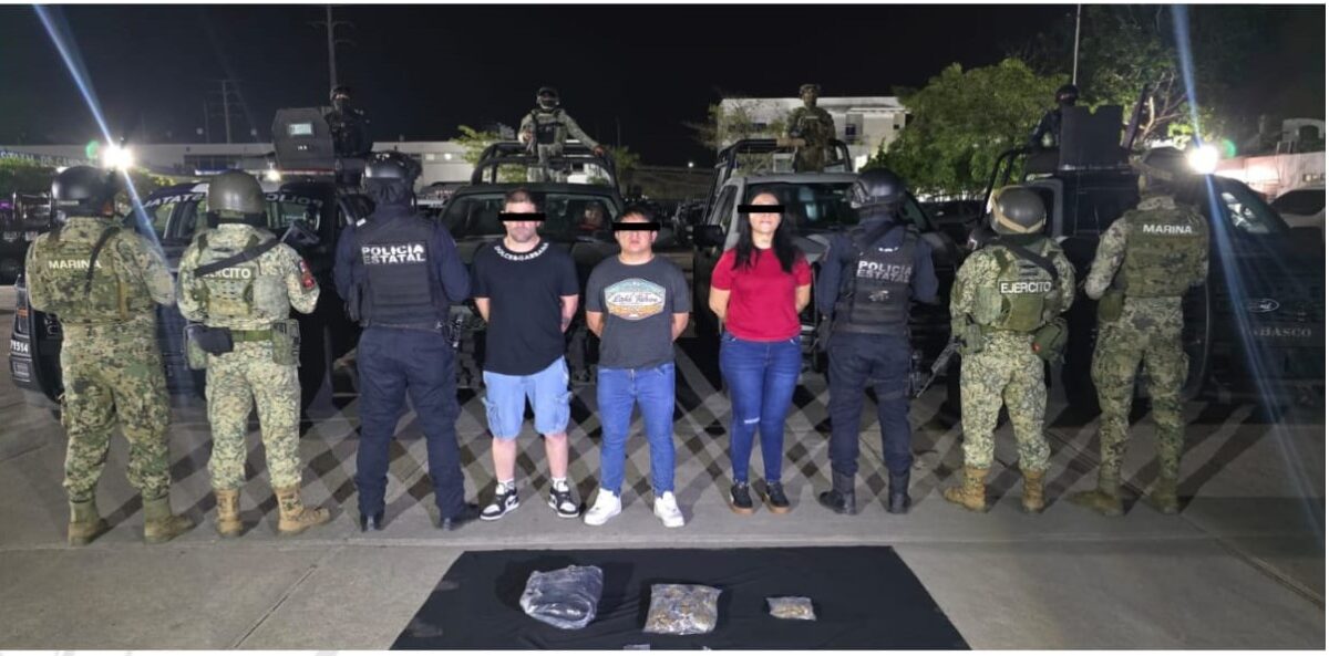 Detenidos tres por delitos contra la salud en Tabasco