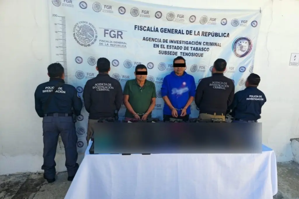 Detienen a dos con arsenal en tenosique, tabasco