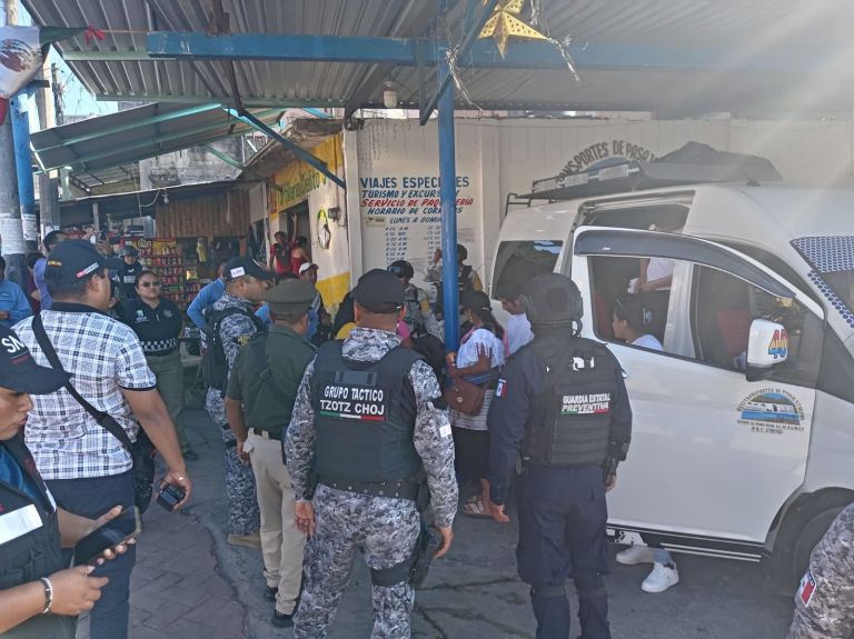 Refuerzan seguridad y transporte en Ocosingo con operativos