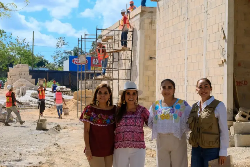 Construcción del mercado ejidal en felipe carrillo puerto avanza 50%