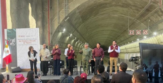 Sheinbaum inaugura viaducto en Tijuana; vecinos denuncian daños