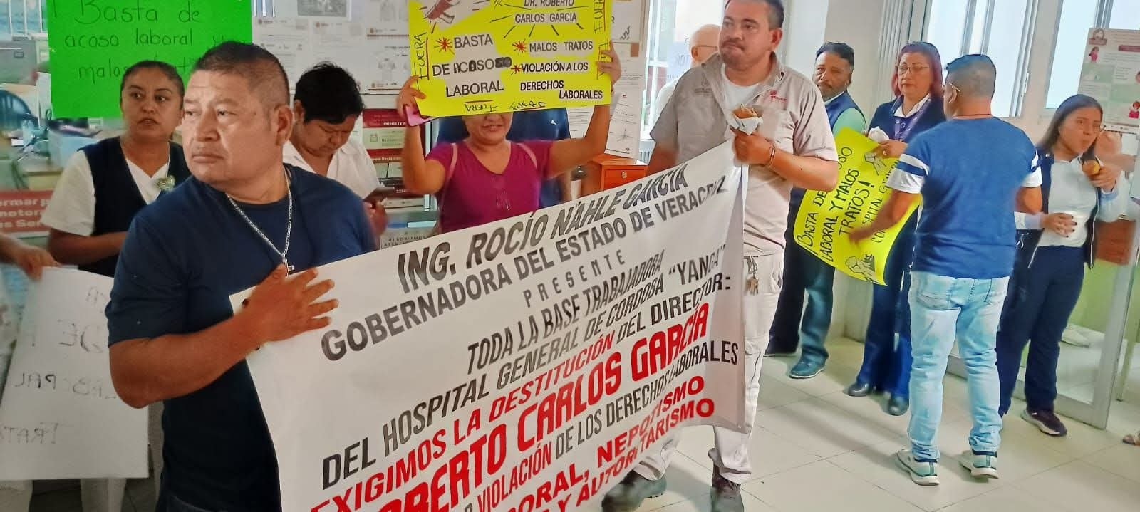 Protesta del Hospital Córdoba-Yanga por Malas Condiciones Laborales