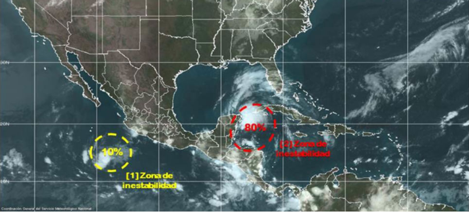 Ciclón post-tropical Karen no representa peligro para México