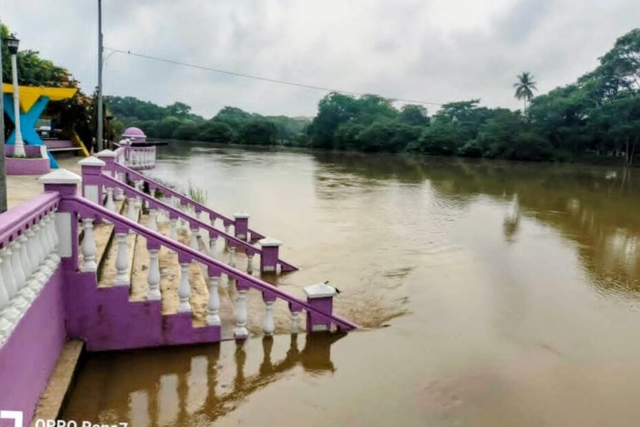 Río Palizada cerca de desbordamiento en Campeche por lluvias
